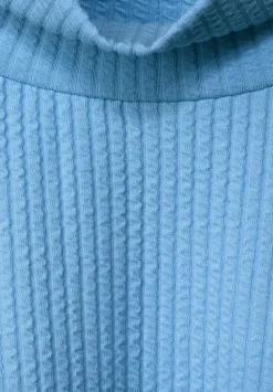 Stehkragenshirt Mit Struktur