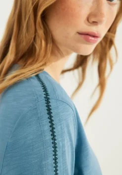 Stickerei Halbarm Shirt
