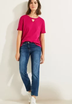 Stickerei Halbarm Shirt