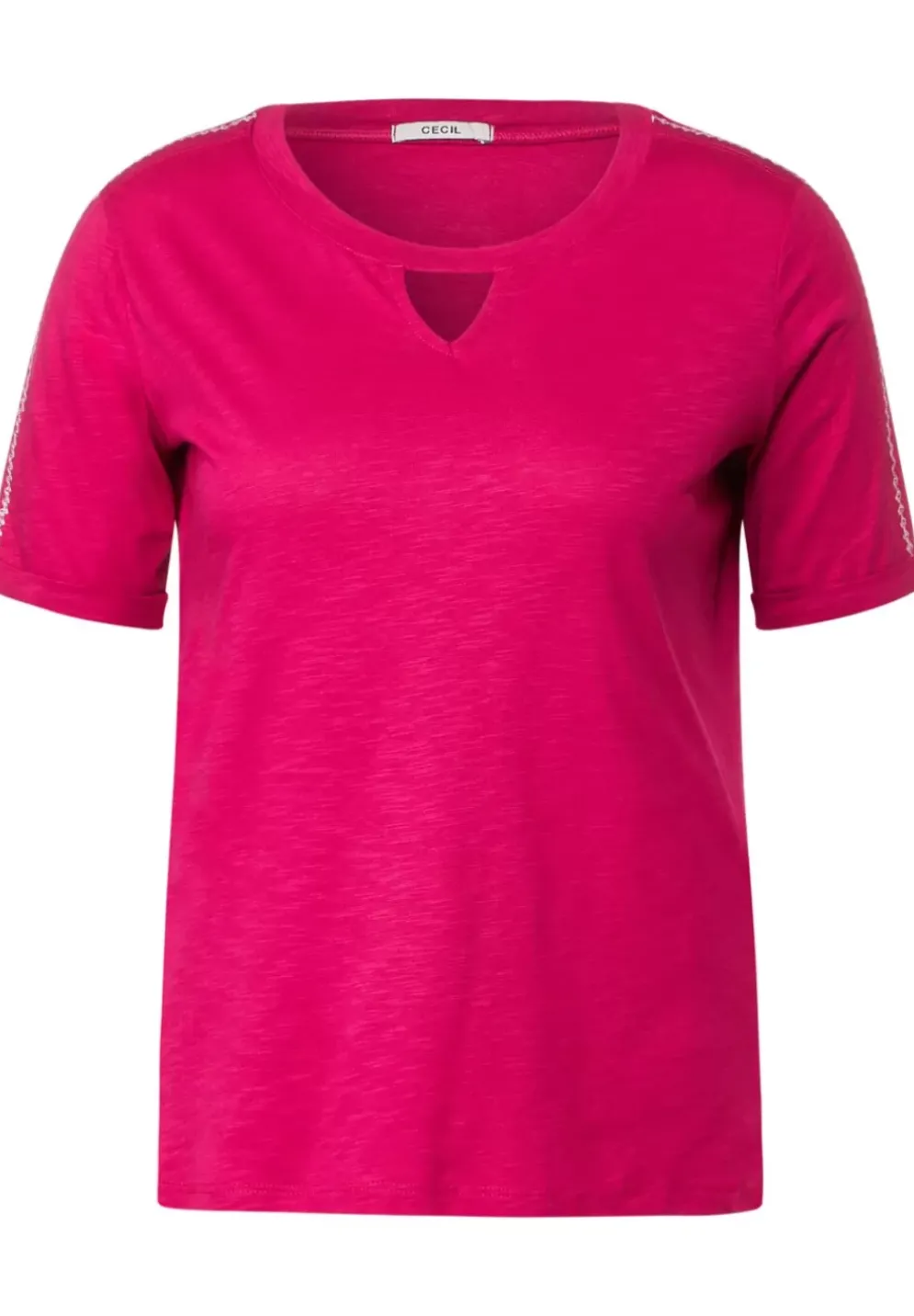Stickerei Halbarm Shirt