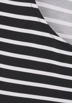 Streifenmix Midi Kleid