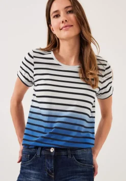 Streifenshirt In Dip-Dye