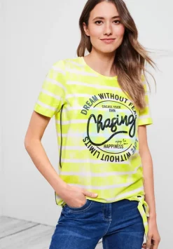 Streifenshirt Mit Frontprint