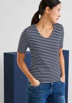 Streifenshirt Mit Halbarm