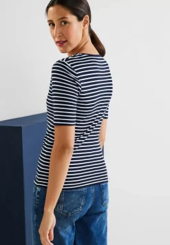 Streifenshirt Mit Halbarm
