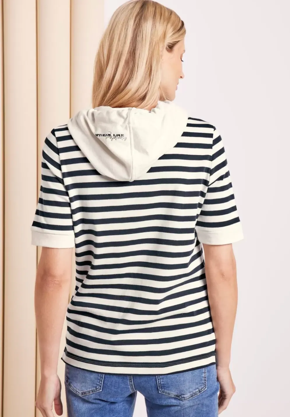 Streifenshirt Mit Kapuze