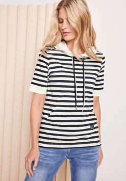 Streifenshirt Mit Kapuze