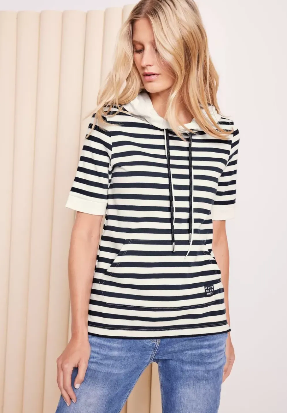 Streifenshirt Mit Kapuze