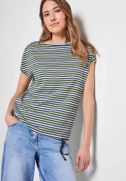 Streifenshirt Mit Raffungen