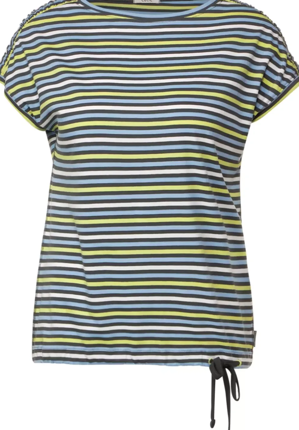 Streifenshirt Mit Raffungen