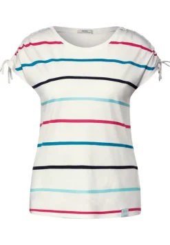 Streifenshirt Mit Rundhals