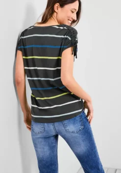 Streifenshirt Mit Rundhals