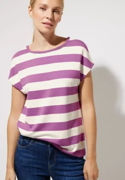Streifenshirt Mit Rundhals