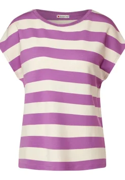 Streifenshirt Mit Rundhals
