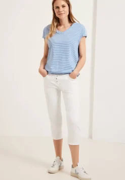 Streifenshirt Mit V-Neck