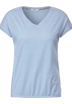 Streifenshirt Mit V-Neck
