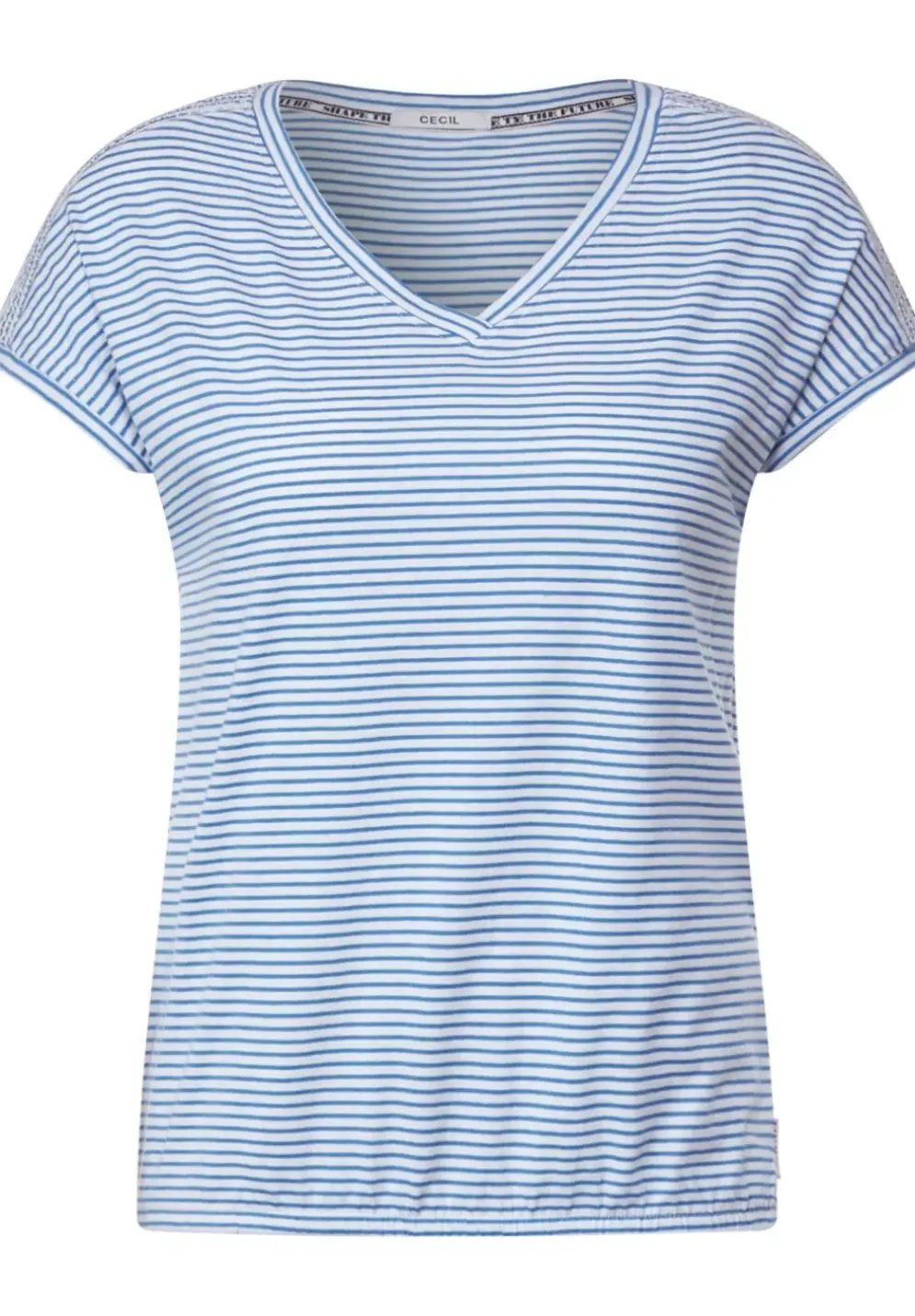 Streifenshirt Mit V-Neck