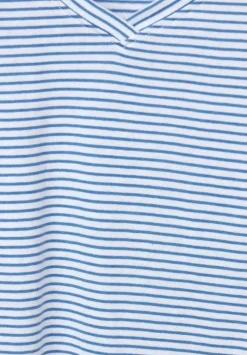 Streifenshirt Mit V-Neck