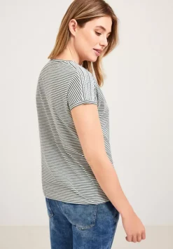 Streifenshirt Mit V-Neck