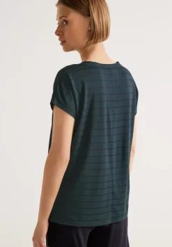 Streifenshirt Mit V-Neck