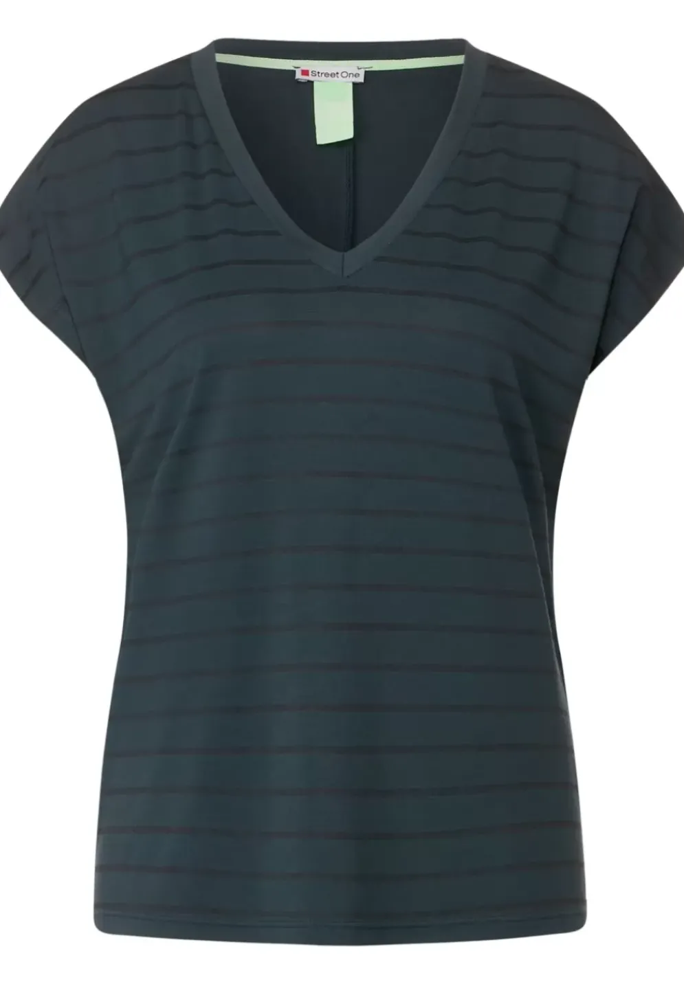 Streifenshirt Mit V-Neck
