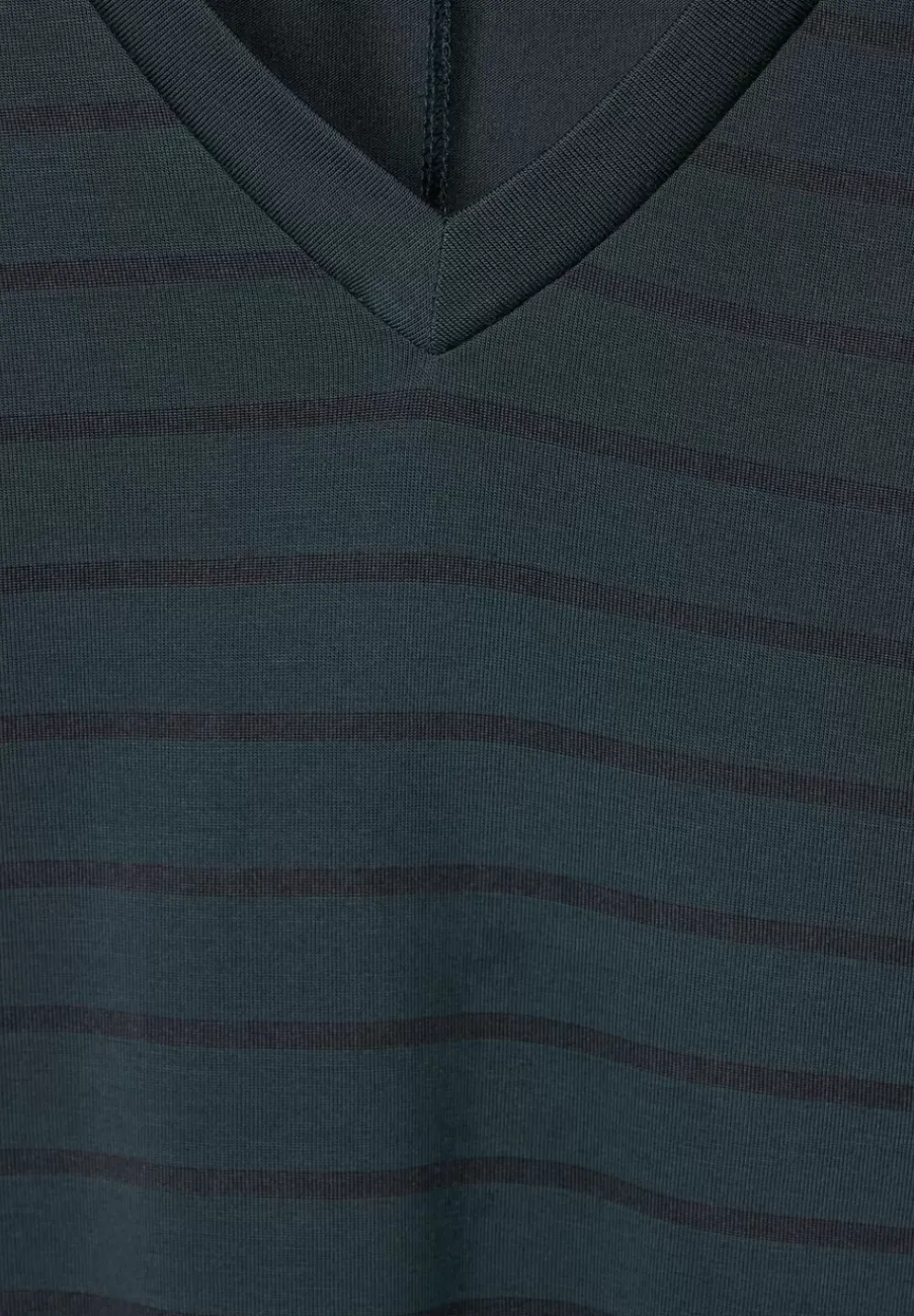 Streifenshirt Mit V-Neck