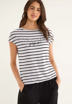 Streifenshirt Mit Wording