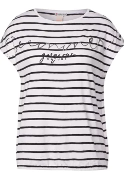 Streifenshirt Mit Wording