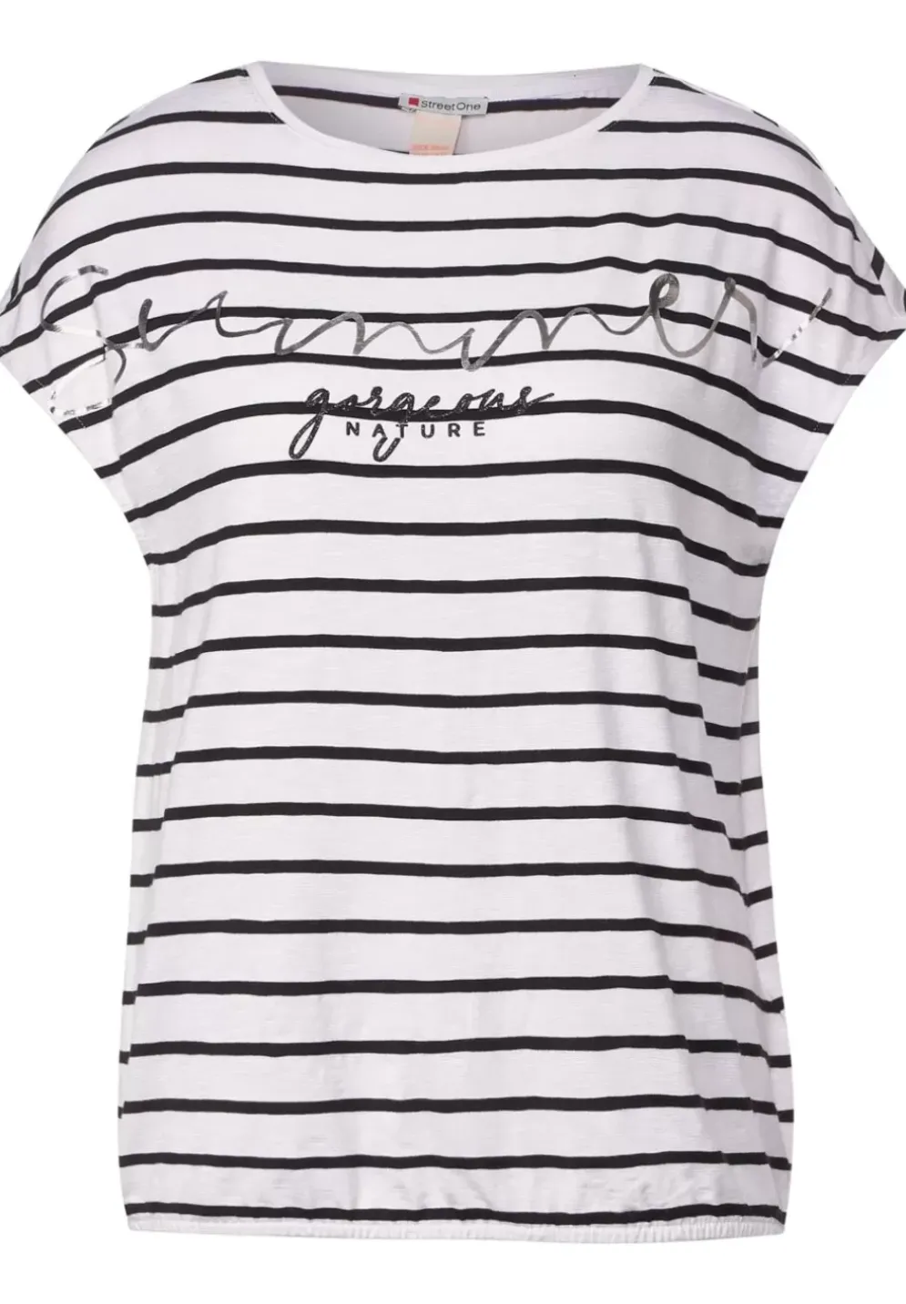 Streifenshirt Mit Wording