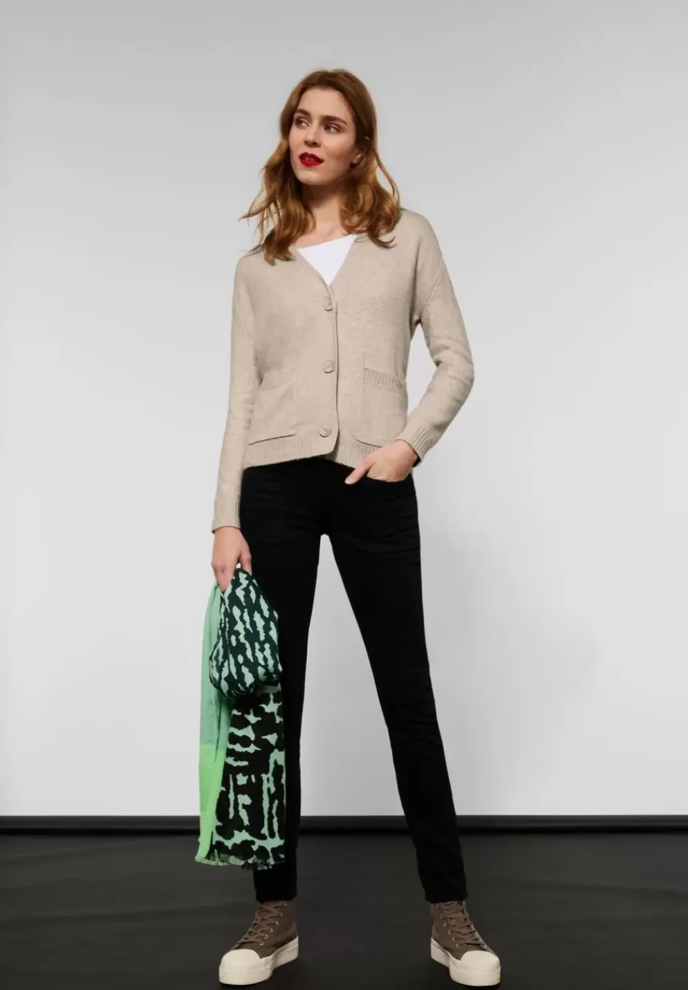 Strickjacke Mit Taschen