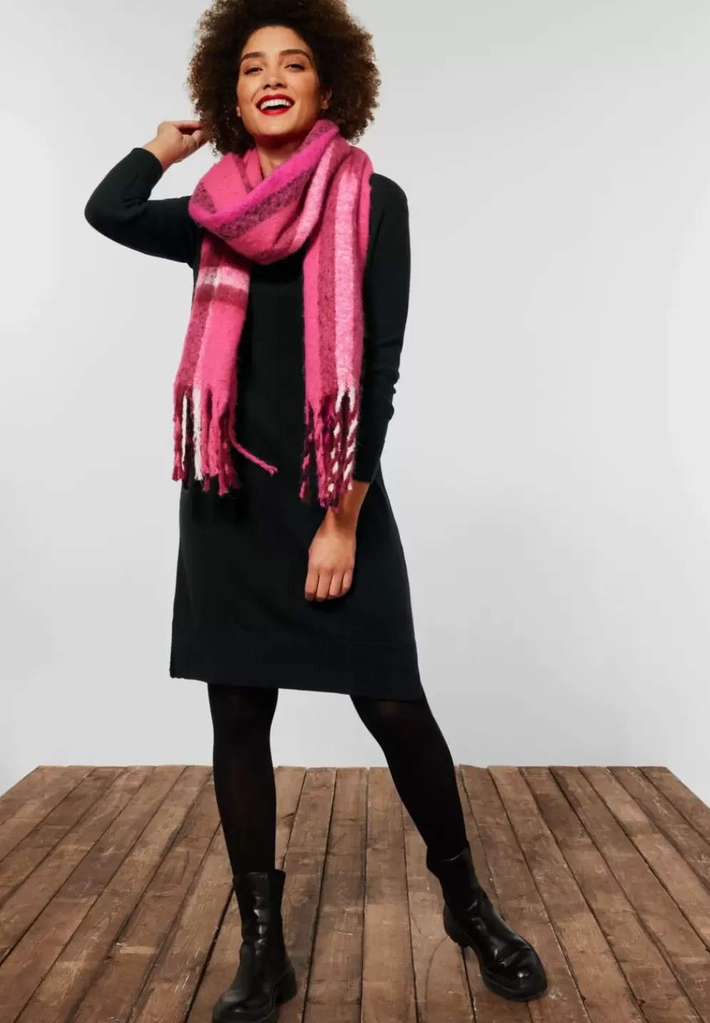 Strickkleid In Unifarbe