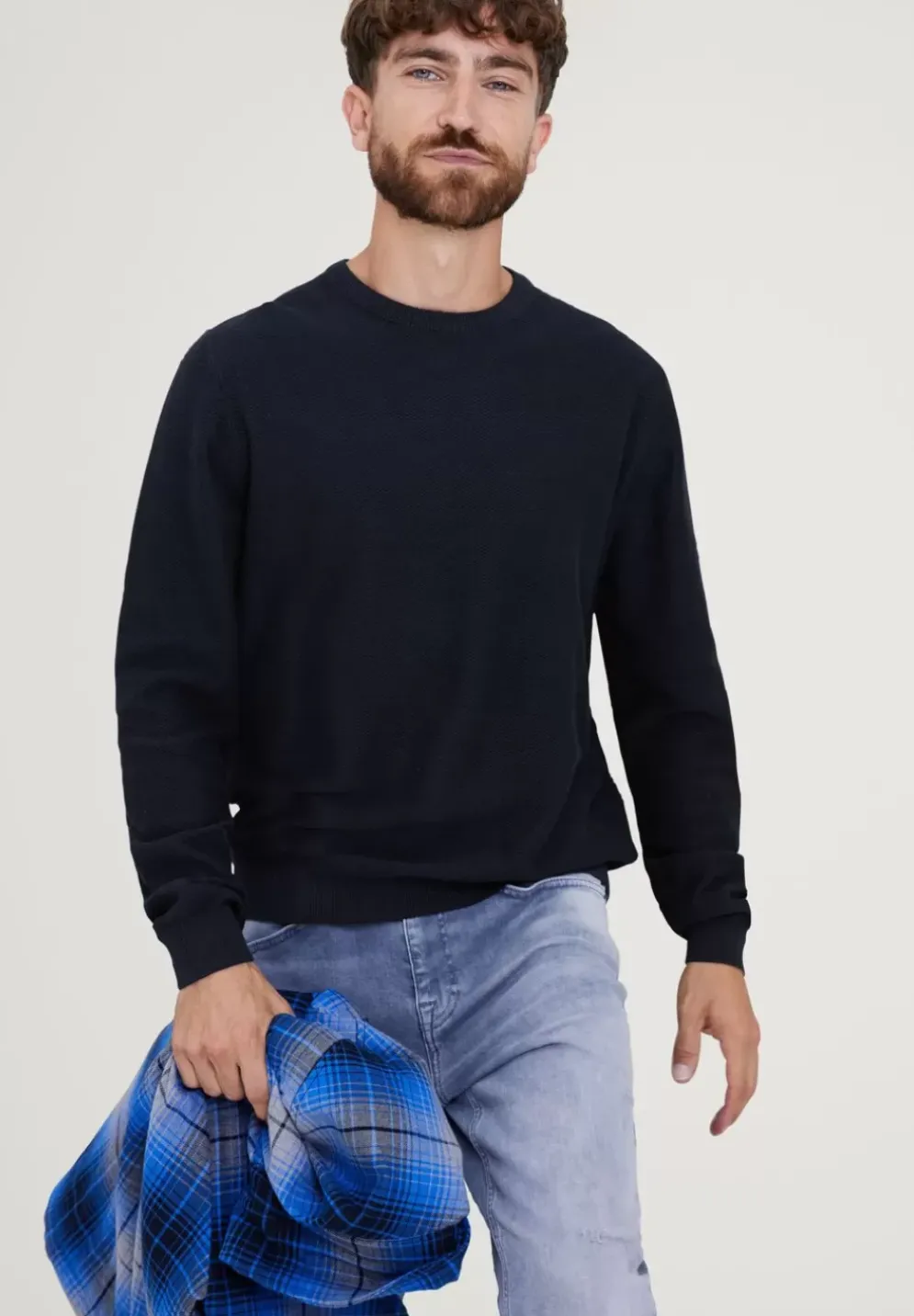 Strickpullover In Unifarbe