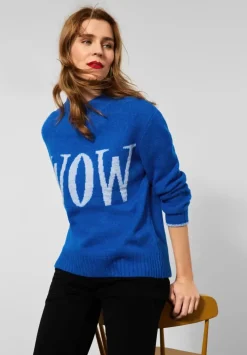 Strickpullover Mit Wording