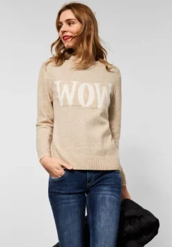Strickpullover Mit Wording