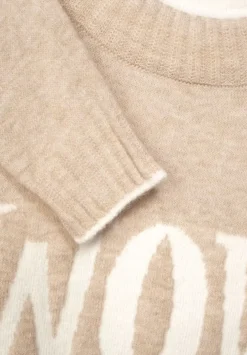 Strickpullover Mit Wording