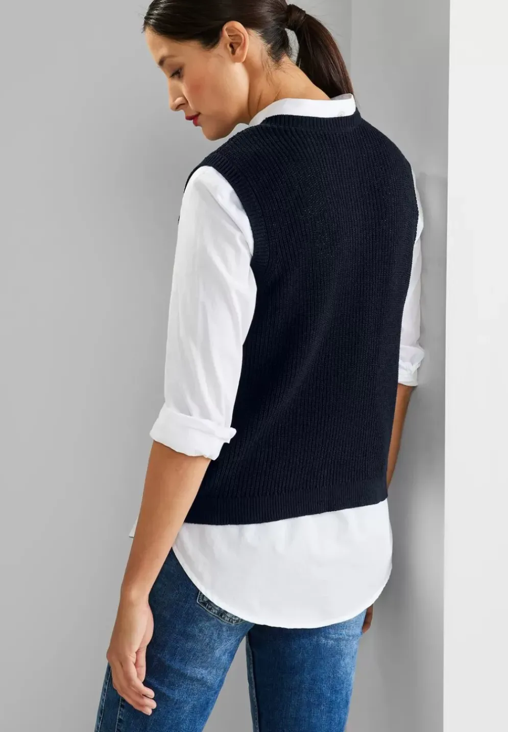 Strickpullunder In Unifarbe