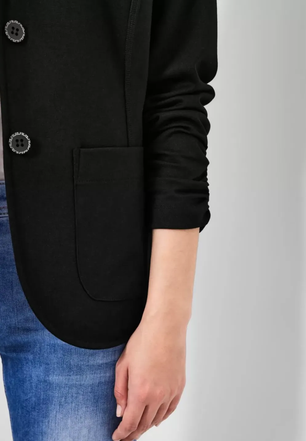 Sweatblazer Mit Raffdetails