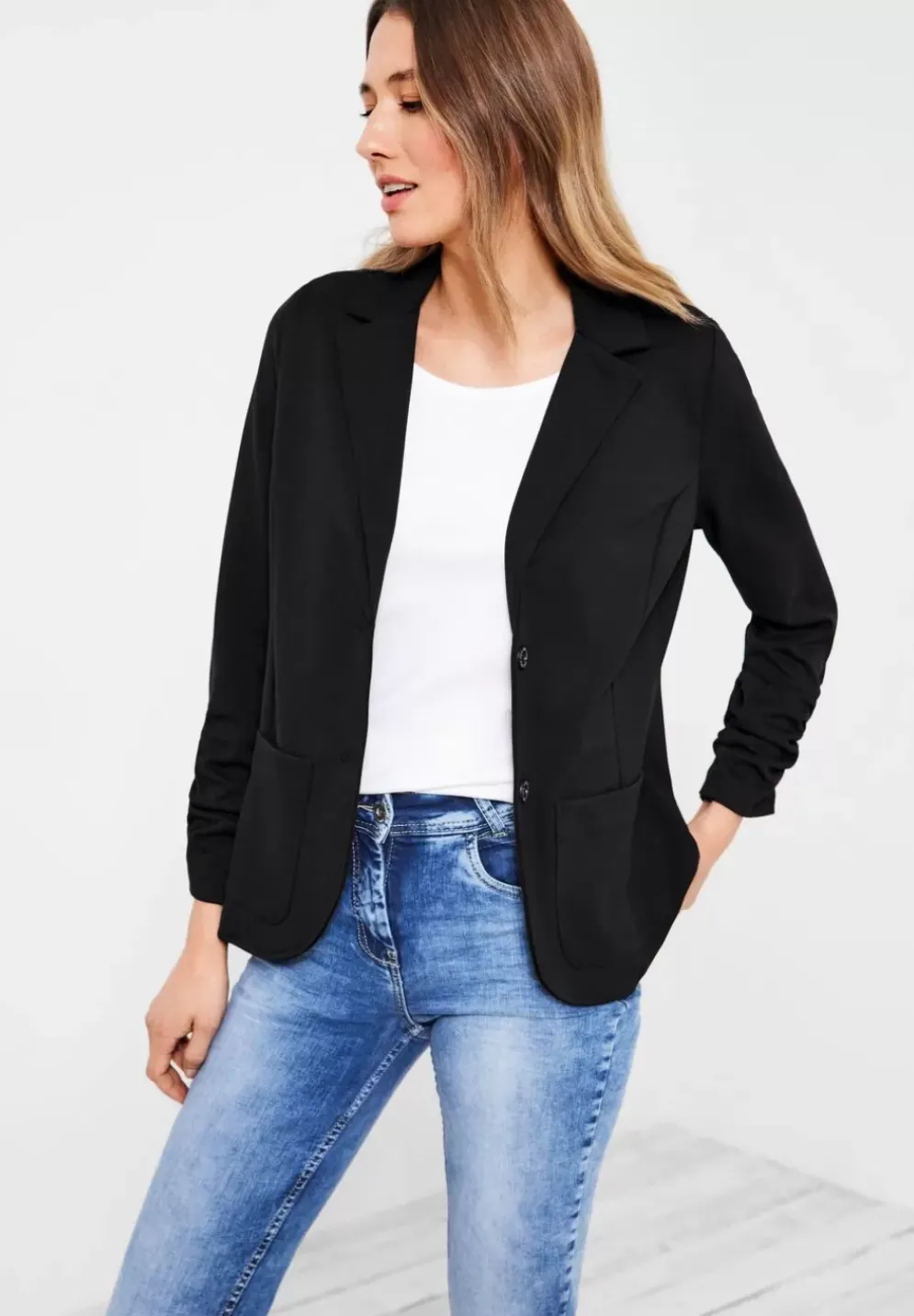 Sweatblazer Mit Raffung