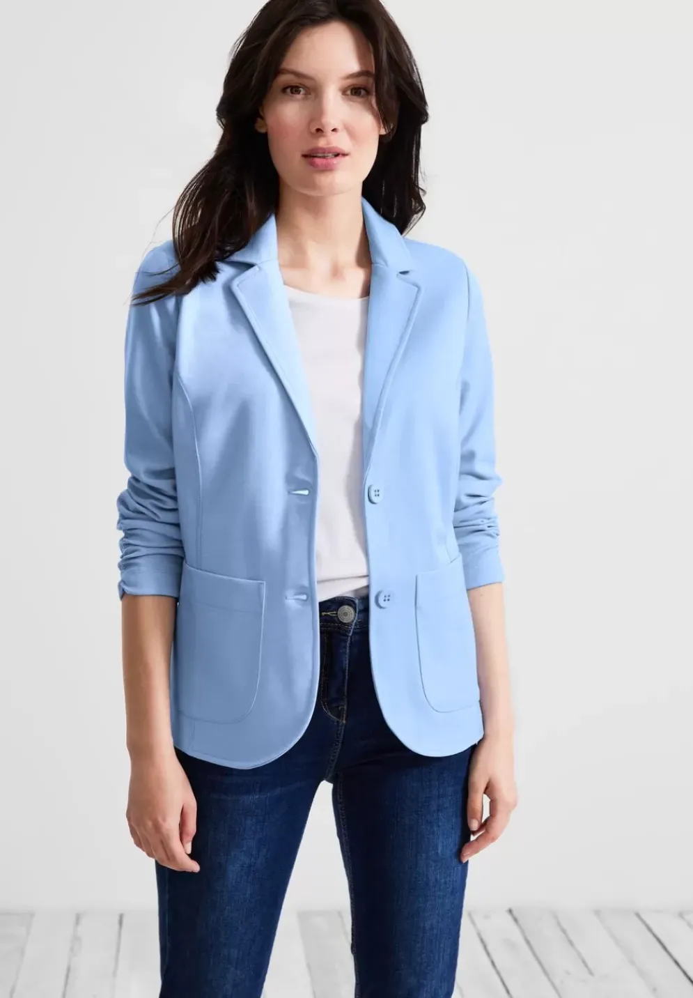 Sweatblazer Mit Raffungen