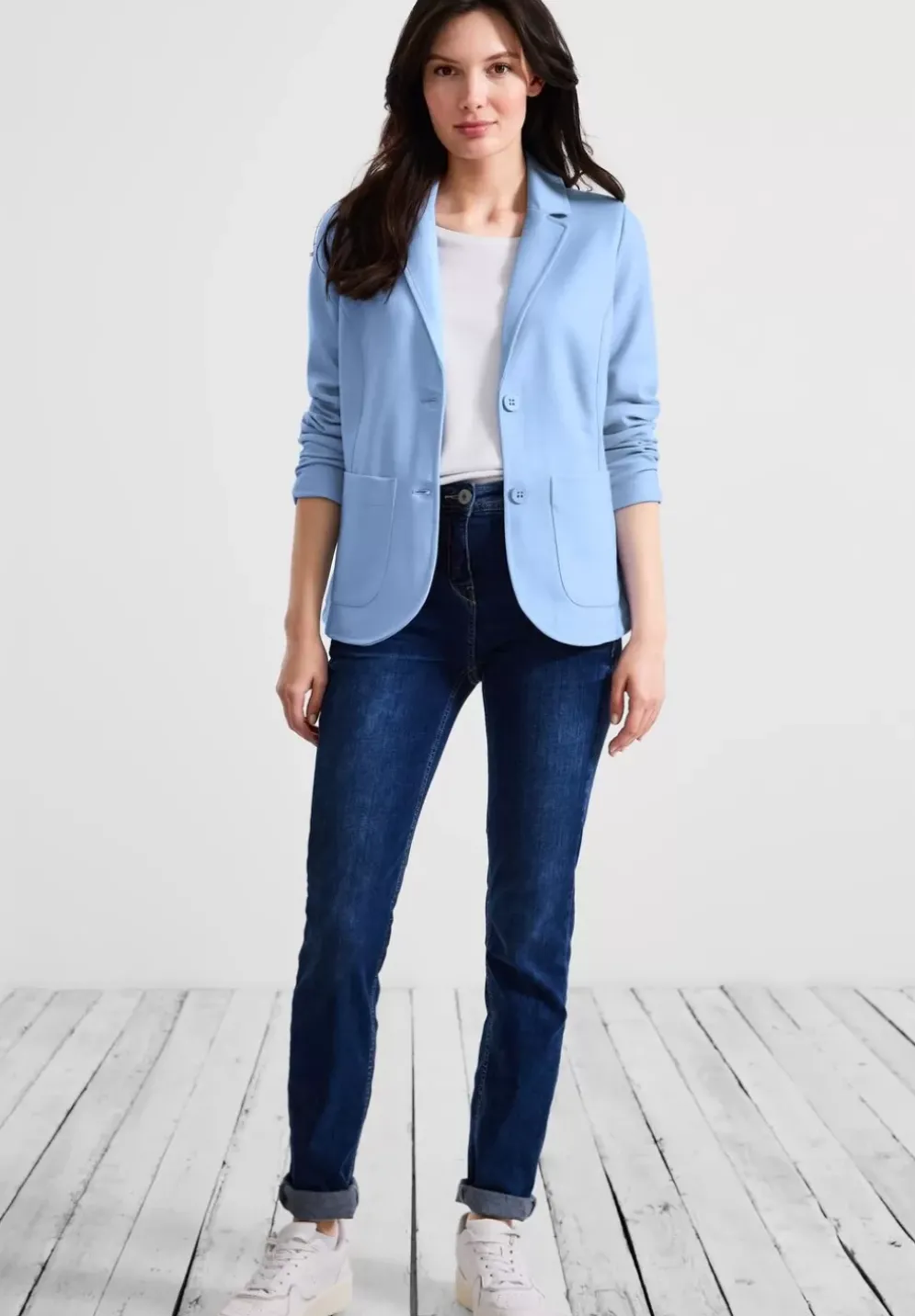 Sweatblazer Mit Raffungen