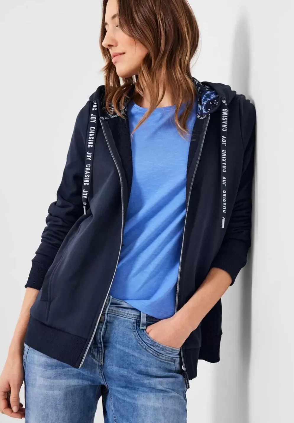 Sweatjacket Mit Print