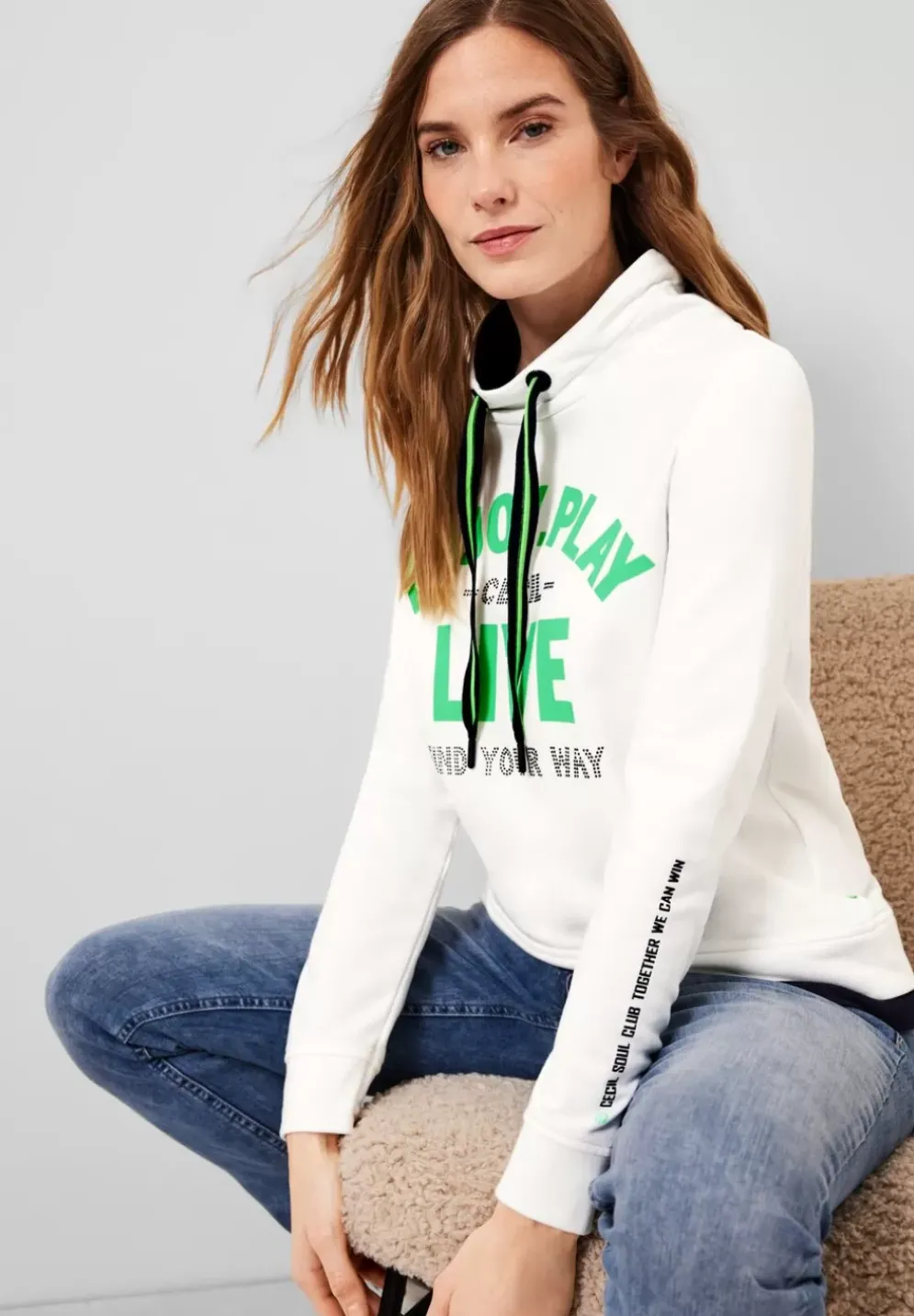 Sweatshirt Mit Wording
