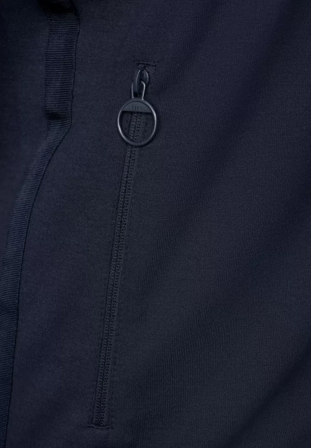 Sweatshirtjacke In Unifarbe