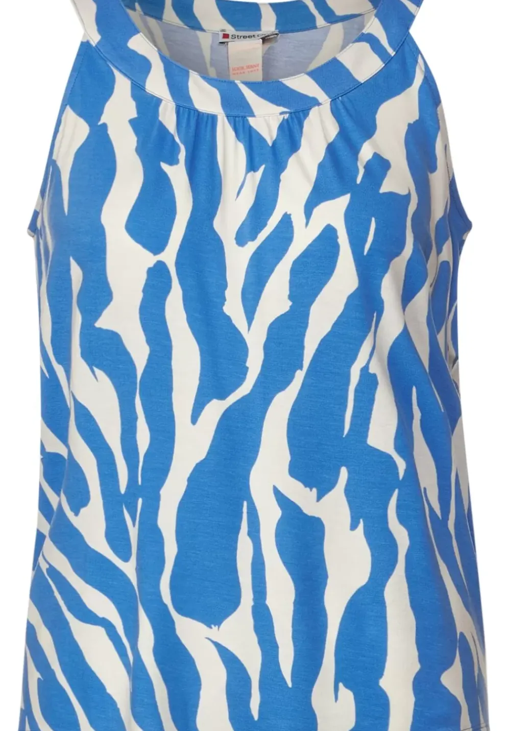 Top Mit Blauem Zebraprint