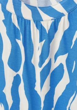 Top Mit Blauem Zebraprint