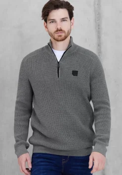 Troyerpullover Mit Zipper