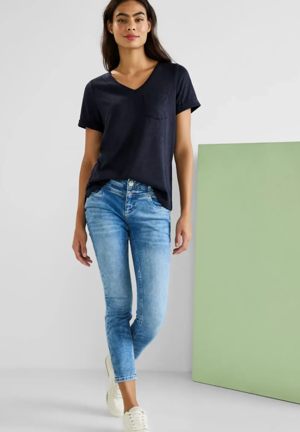 T-Shirt Im Leinenlook