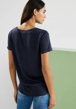 T-Shirt Im Leinenlook