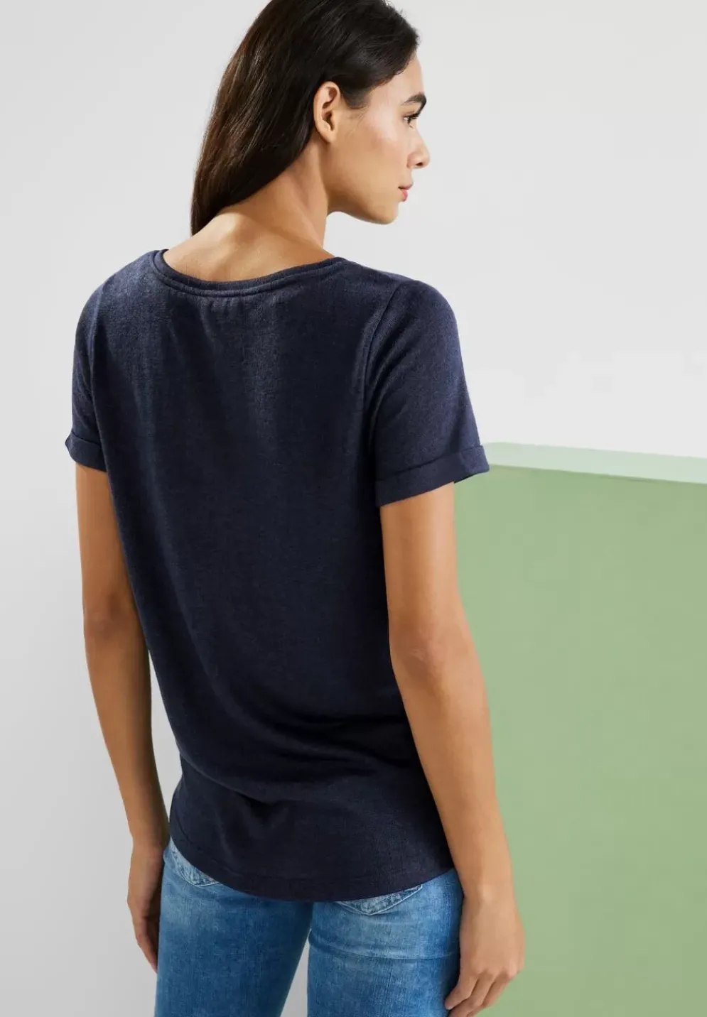 T-Shirt Im Leinenlook