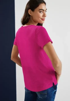 T-Shirt Im Leinenlook